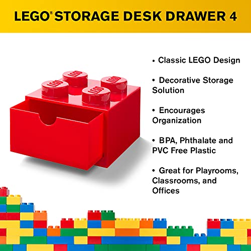 Room Copenhagen 40201730 Lego Storage Brick 4 Desk Drawer, 4-Stud Stackable Tabletop Storage Box thumb #4