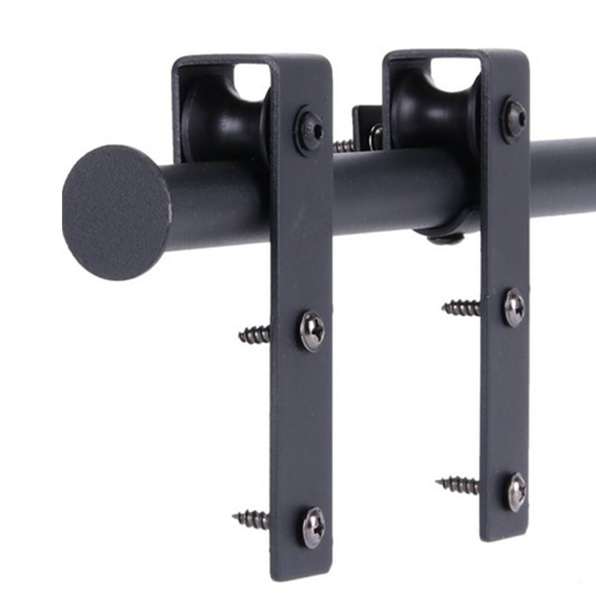 Quincaillerie Kit de Rail pour Porte Coulissante,Mini Rail Porte Coulissante pour Placards,Système de Rail Porte Suspendue pour Meubles TV Armoire de Rangement (Simple Porte, 120cm/4FT)