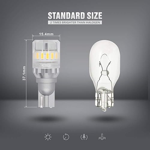 Miniatura 3 de Ahorra un 10% en el paquete de 10 bombillas LED de tamaño 194 y combo de luz de respaldo LED 921..