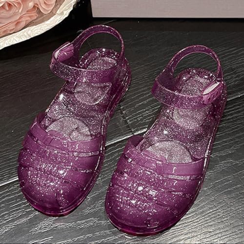 Jelly Sandals for Girls Closed Toe Summer Fisherman Gladiator Beach Flat Kids Toddler Casual Princess Sandal Shoes2