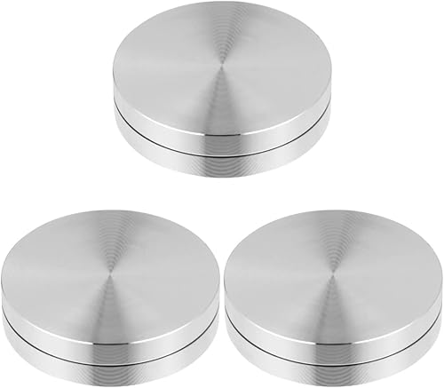 COHEALI Soporte de exhibición giratorio para cupcakes, 3 piezas, plato giratorio, placa giratoria, base de eje, rodamiento de rodamientos de base de