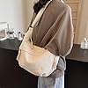 Jiliyote Umhängetasche Damen Cord Tasche Damen Crossbody Bag Crossbag mit verstellbarem Schultergurt für Arbeit Reisen Alltag (Beige) #2