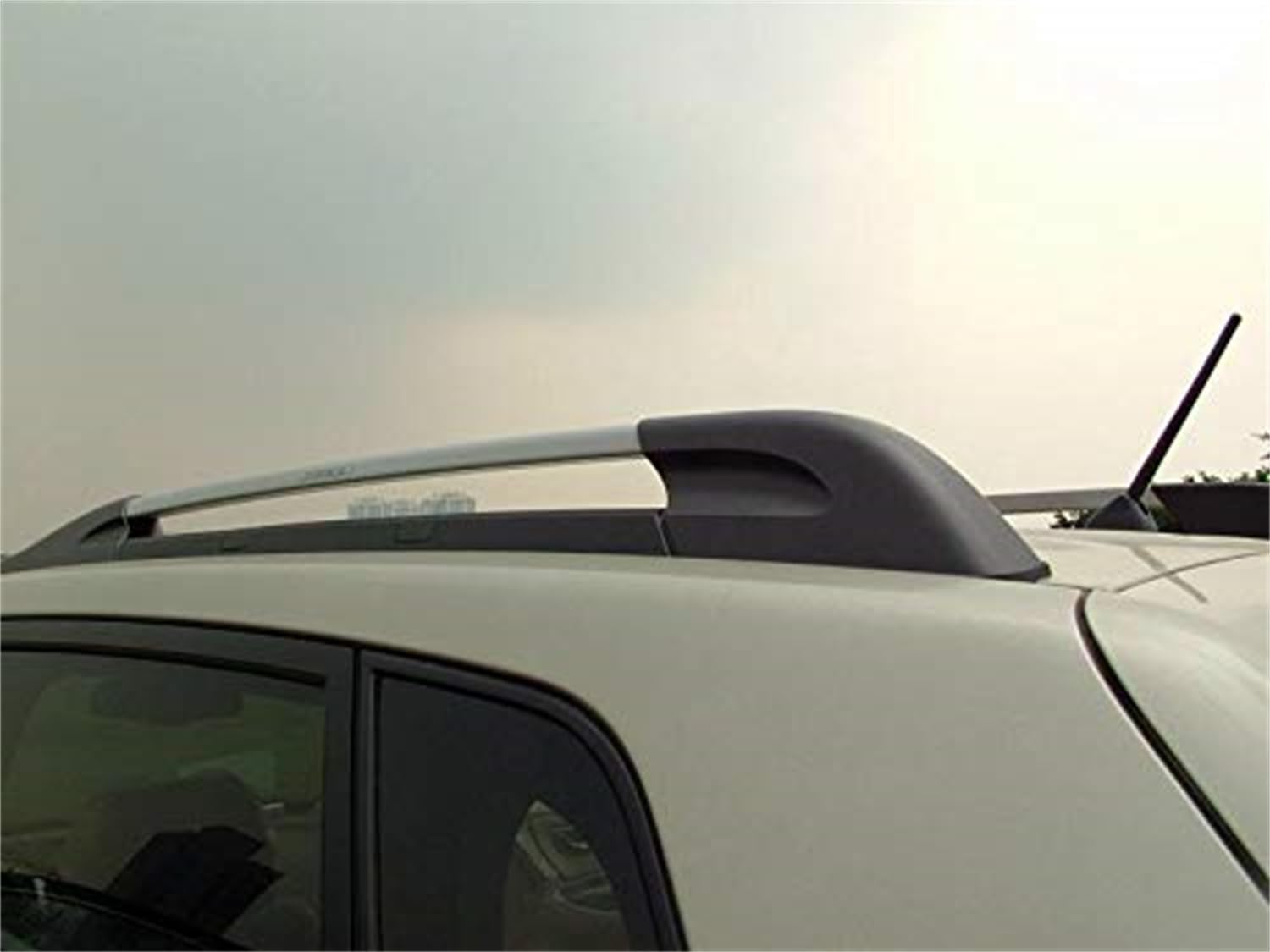 L2R for Hyundai Tucson 2004 2005 2006 2007 2008 Car Roof Rails Rack Leg Cover End Cap Protector Cover Glossy Black Exterior Accessories 8PCS
