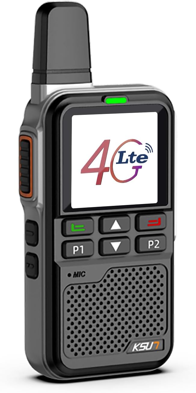 KSUN 4G Network Zello Radio LTE&WiFi POC walkie Talkie, Long Battery Life, Bluetooth Connection, Professional Outdoor Communication, Compatible with Zello Android Applications Real PPT, ZL38