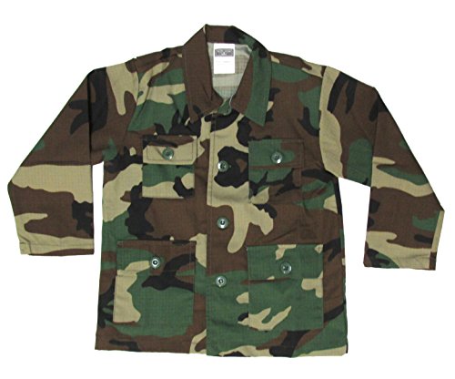 Kids Woodland BDU Uniform 2 Piece Set - Kids Military Costume - Large - Thumbnail 2