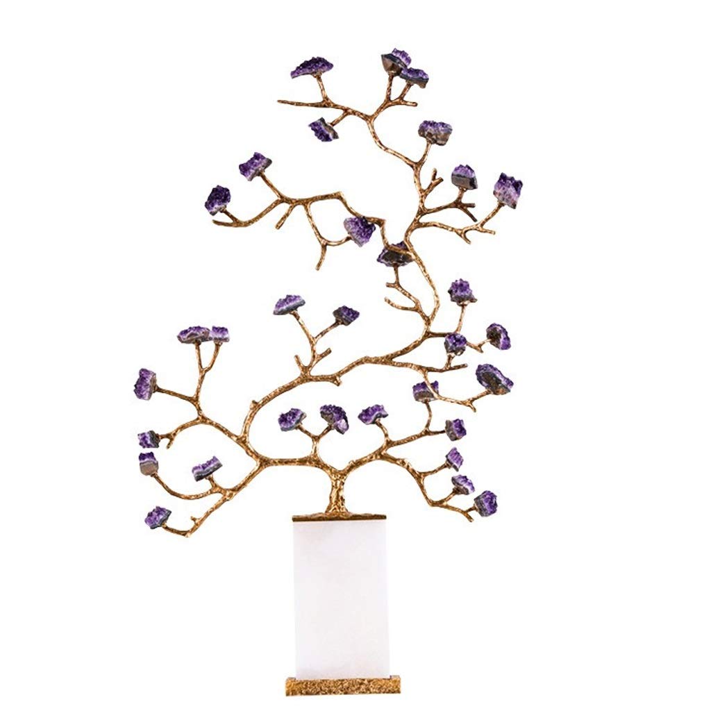 Crystal Tree Natural Stones Tree Large Amethyst Gemstone Chakra Crystal Tree With Healing Properties Phnom Penh Marble Bonsai Feng Shui Lucky Tree For Positive Energy Luck Crystal Tree