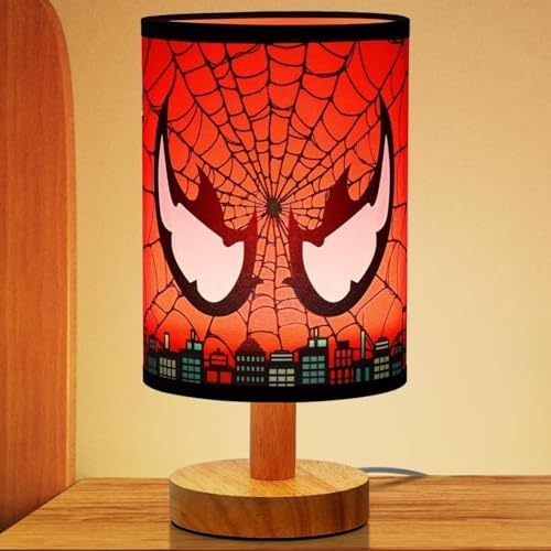 LAIBUY Bedside Table Lamp - 16 Color LED Dimmable Kids Night Light with Remote Control Lamp for Kids Room Desk Reading Bedroom Night Stand Decor Childrens Unique Birthday Gifts(Red)