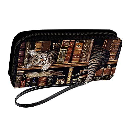 Book Wallet, Cat Wallet, Book Lovers Gifts, Book Reader Gifts, Bookaholic, Bookworm, Cat Lover Gifts For Women, Black Wallet For Men, Cute Small Wallet, Gift For Cat Lover, Girl Leather Wallets Hg #TOP14