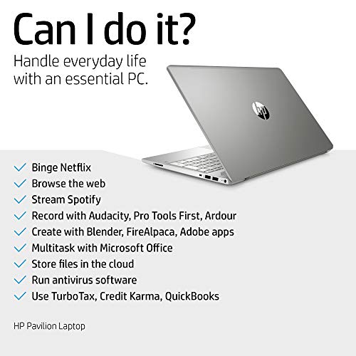 Image of HP 15-cs3019nr Pavilion 15.6-Inch Laptop, Intel Core i7 (Mineral Silver)