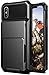 iPhone X Case, [Heavy Duty Drop Protection] Hybrid Card Slot Wallet Cover [Shock Absorbent Cover] for Apple iPhone X/iPhone 10 (2017) by Lumion (D.Folder - Black)