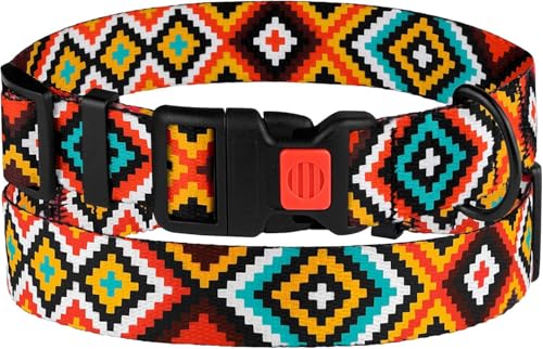 CollarDirect Aztec Hundehalsband Verstellbare Nylon Tribal Muster Geometrische Haustier-Halsbänder für Hunde Klein Mittel Groß Welpe Zubehör