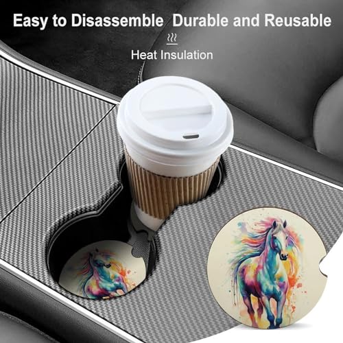 Portavasos para autos 4 piezas con diseño colorido miniatura 4