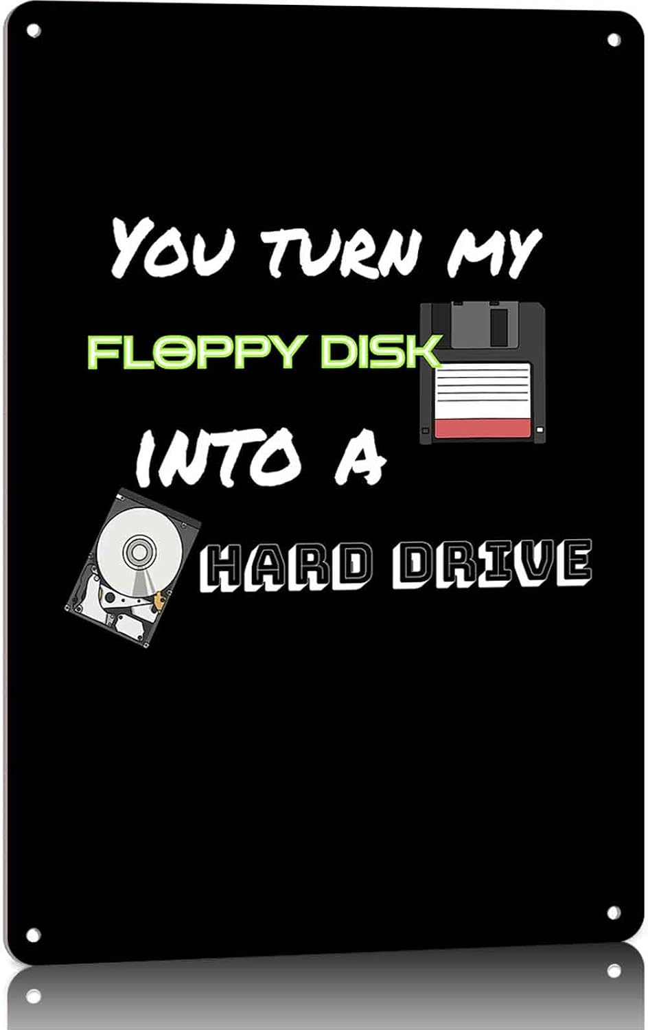 Tech Pun Romantic Metal Sign 8 x 12 Inch
