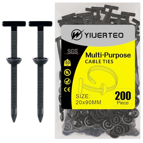 200 PCS Nylon Universal Cable Tie Buckle Clips – Snap Fit Nylon Clips & Strap Style Buckle Zip Ties, Universal Cable Tie Kit for Auto Repairs, Fender Liners & Wire Management