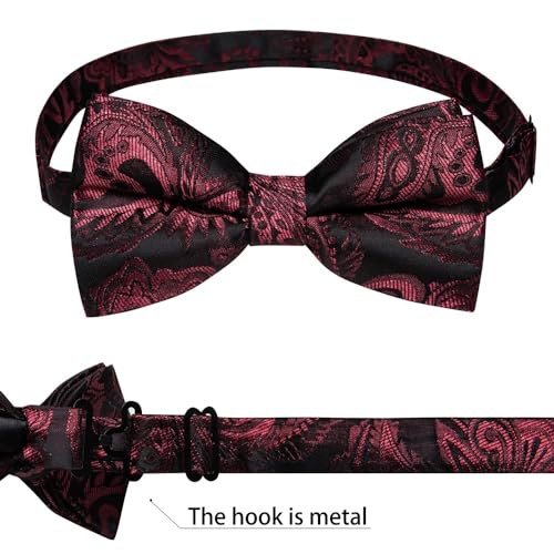 Corbata de moño para hombre patrón Paisley ajustable miniatura 5