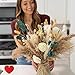 100pcs Artificial Flowers Arrangement With Vase Included, Dining Table Centerpiece Decorations, Fake Flowers in Vase, Dried Pampas Grass Floral Centerpieces, Coffee Table Decor, Centro de Mesa
