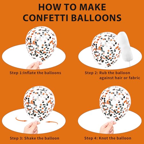 Image of Halloween Balloons Set, 65Pcs Black Orange Purple Green Balloons 12Inch