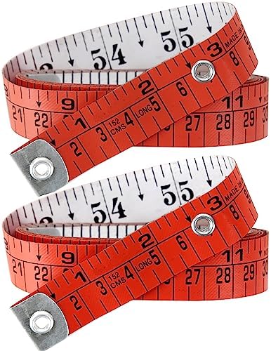 Raajsee Fabric Tape Measure Body Measuring Tape, Soft Fabric Measuring Tape for Sewing Cloth & Weight Loss Medical Body Measurement Nursing Craft 60 inch/150 cm