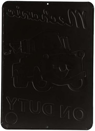 Miniatura 3 de Disney Pixar Cars Tow Mater Mechanic On Duty - Letrero de metal en relieve, vintage para dormitorio o garaje