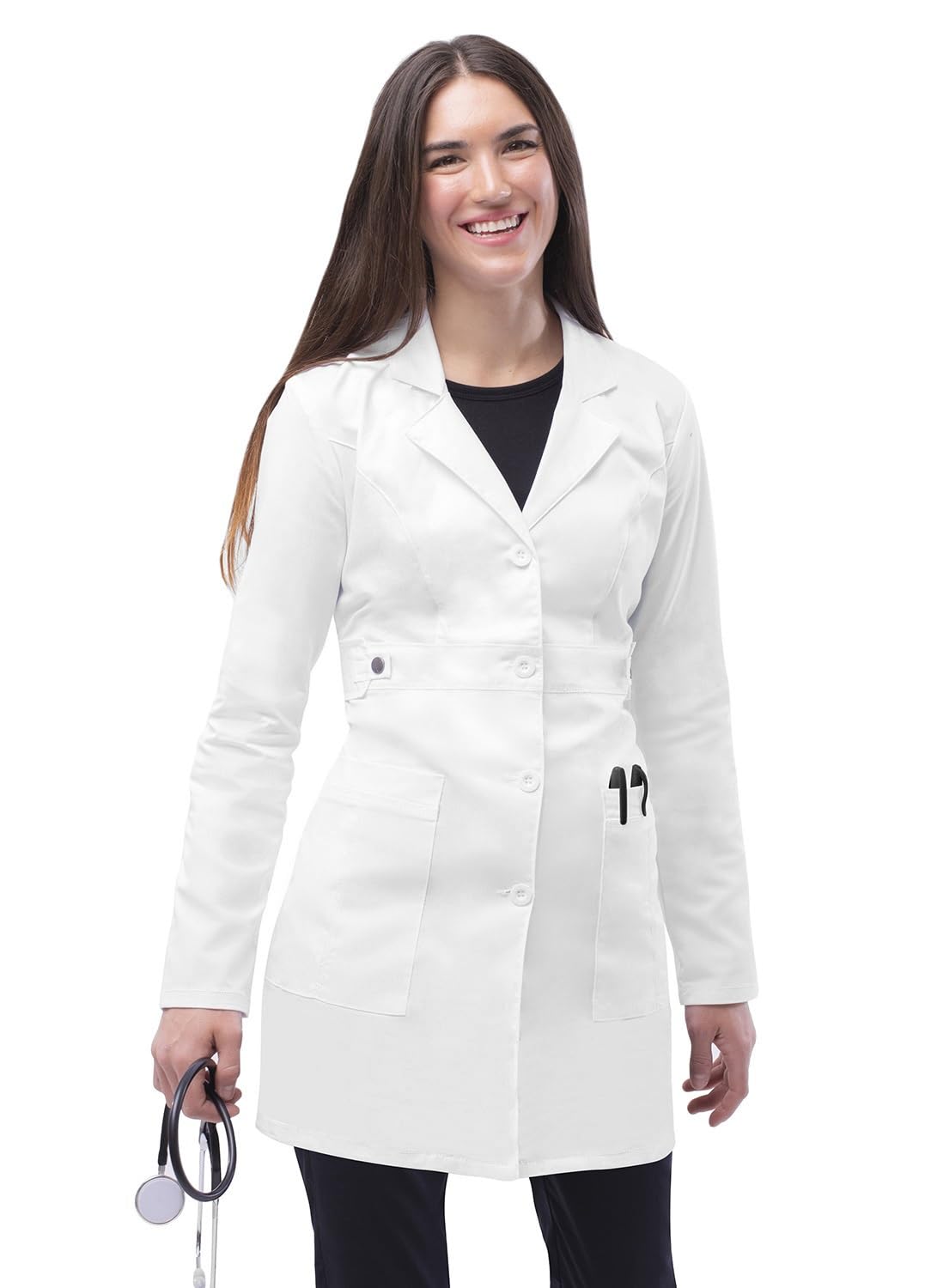 Adar Pop Bata de laboratorio para mujer - Bata de laboratorio stretch de 91.5 cm
