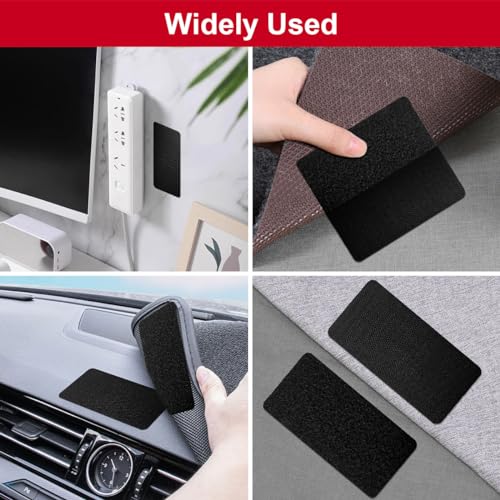 Image of 2x4 inch Hook and Loop Strips with Adhesive, Nylon Heavy Duty Hook and Loop Tape, Excellent Grip, Interlocking Tape,for Sewing, Crafting,DIY,Wall Adhesive Strips - 15 Sets
