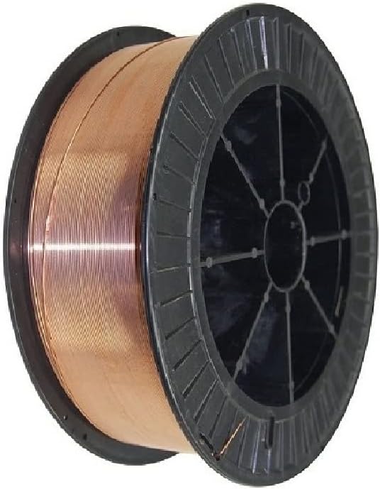 Solid MIG Welding Wire ER70S-6 .035 Inch 11 Pound Spool - Mild Steel MIG Wire with Low Splatter and High Levels of Deoxidizers - For All Position Gas Welding 70S6-035-11
