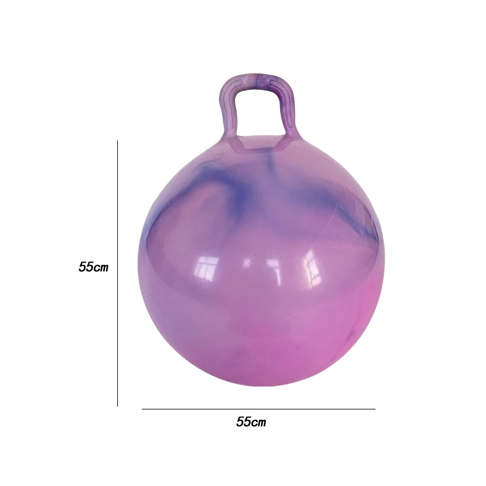 Pelota con Asa, Pelota de Ejercicio, Juego de Jardín Al Aire Libre, 55 Cm de Diámetro, para Pelota, Juguete para Niños, Púrpura Claro