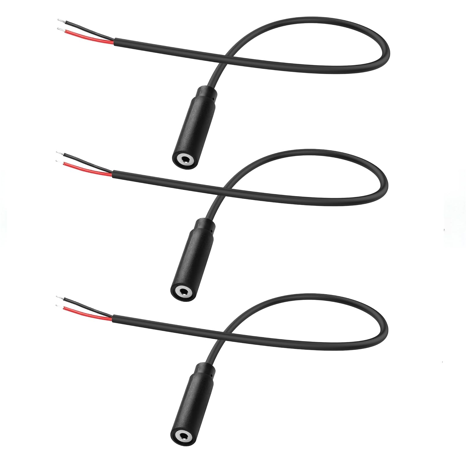 3 cavi di prolunga da 2,5 mm femmina a filo nudo da 2,5 mm, TS 2 poli femmina mono da 2,5 mm per cavo di ricambio da 2,5 mm