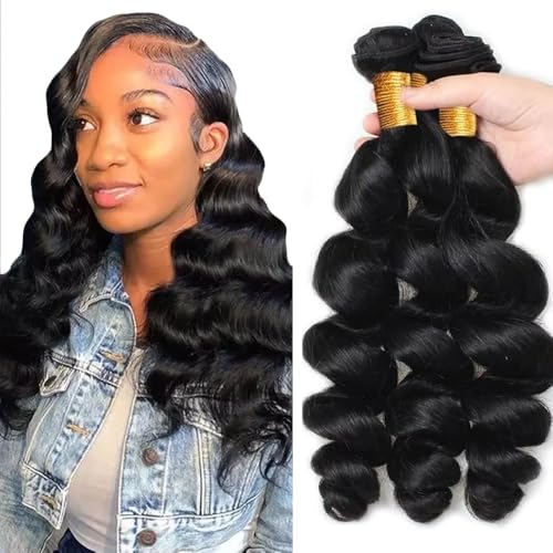 Human Hair Bundles Loose Deep Wave Bundles 30 32 34