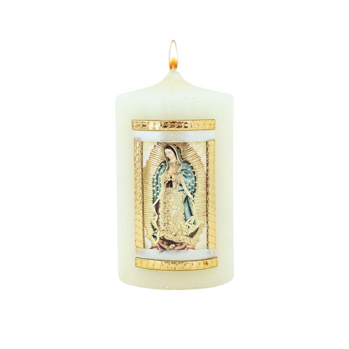 Light Mary-Easter Candle 5 cm X 7 cm Virgin of Guadalupe 1 piece