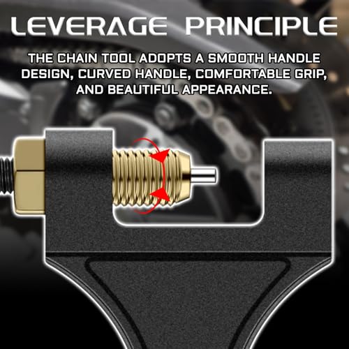 Image of Chain Breaker Tool, Bike Motorcycle Chain Breaker Tool Kit, Car Accessories Chain Breaker Riveting Tool for Dirt Pit Bike ATV Quad Go Kart Scooter Motorcycle Bicycle Chain Break #420-530, black