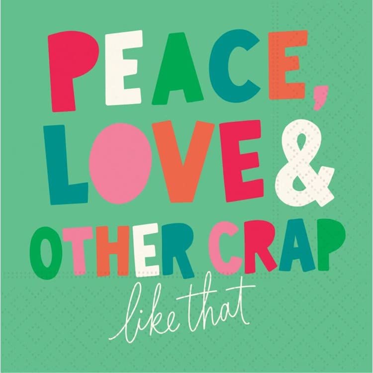 Design DesignPeace Love and Other Beverage Napkin