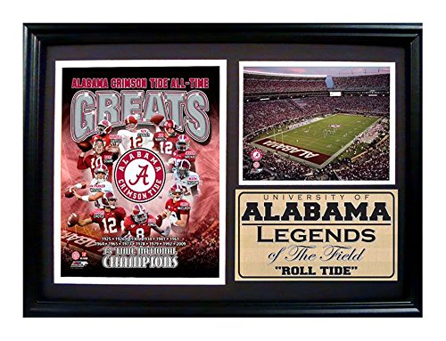 Encore Select 129-01 NCAA Alabama Greats Framed Print, 12-Inch by 18-Inch