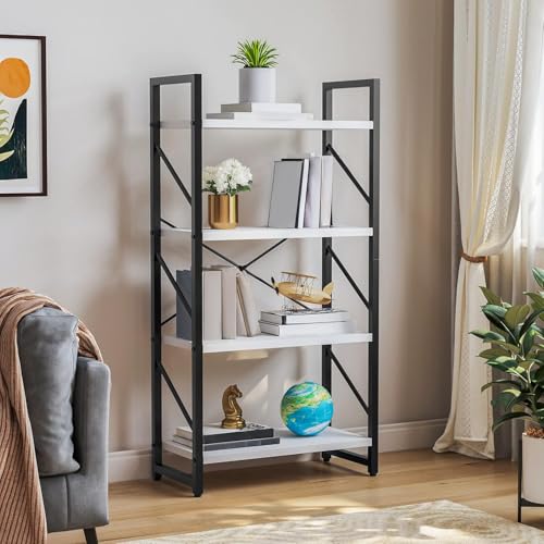YITAHOME 4-Tier Bookshelf, Modern Free Standing 4 Shelf Bookcases and Bookshelves, Open Display Storage Book Shelves Book Rack Organizer Standing Shel