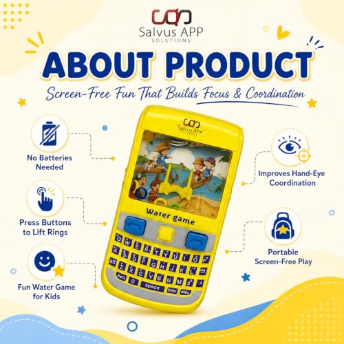 Image of Salvus APP SOLUTIONS Splash Fun: Kids Mobile Water Adventure Game, a Mobile Game Where Kids Explore Aquatic Worlds, Solve Puzzles, and Learn About Water Conservation (Yellow 4x7 cm)