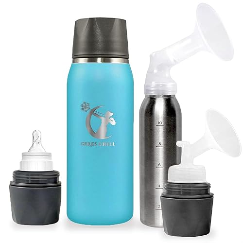 Miniatura 1 de CERES CHILL - Contenedor de almacenamiento reutilizable para enfriar leche materna, mantiene la leche segura hasta 20 horas, se conecta con bombas