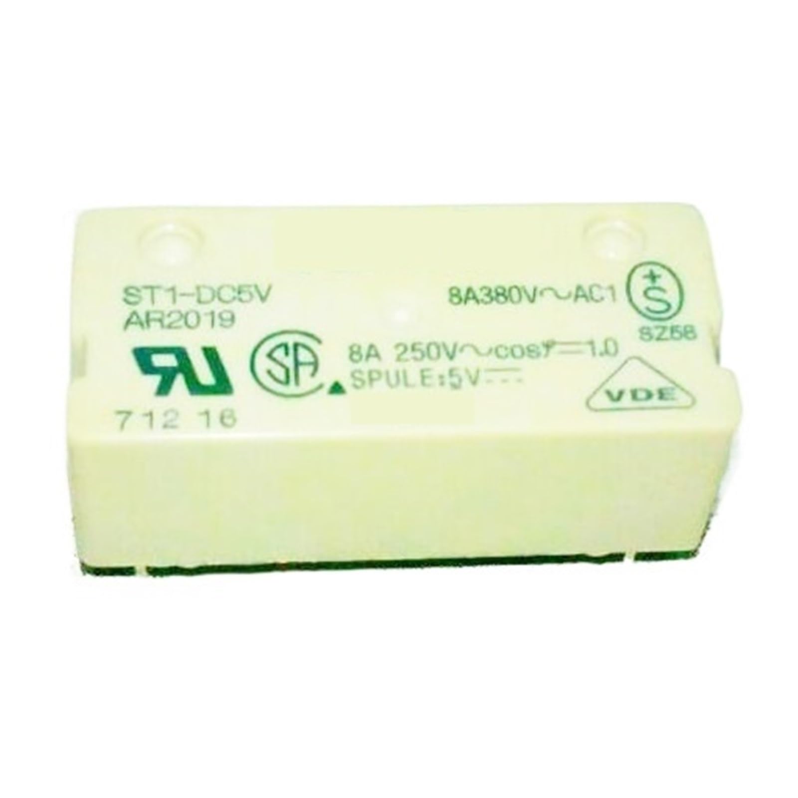 Relais 5V 8A ST1-DC5V compact pour intégration sur boîtier électrique