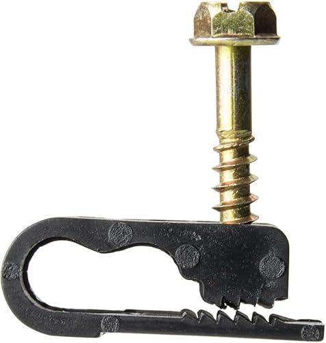 Skywalker Clips de tornillo flexibles de doble cable (paquete de 100 negro)