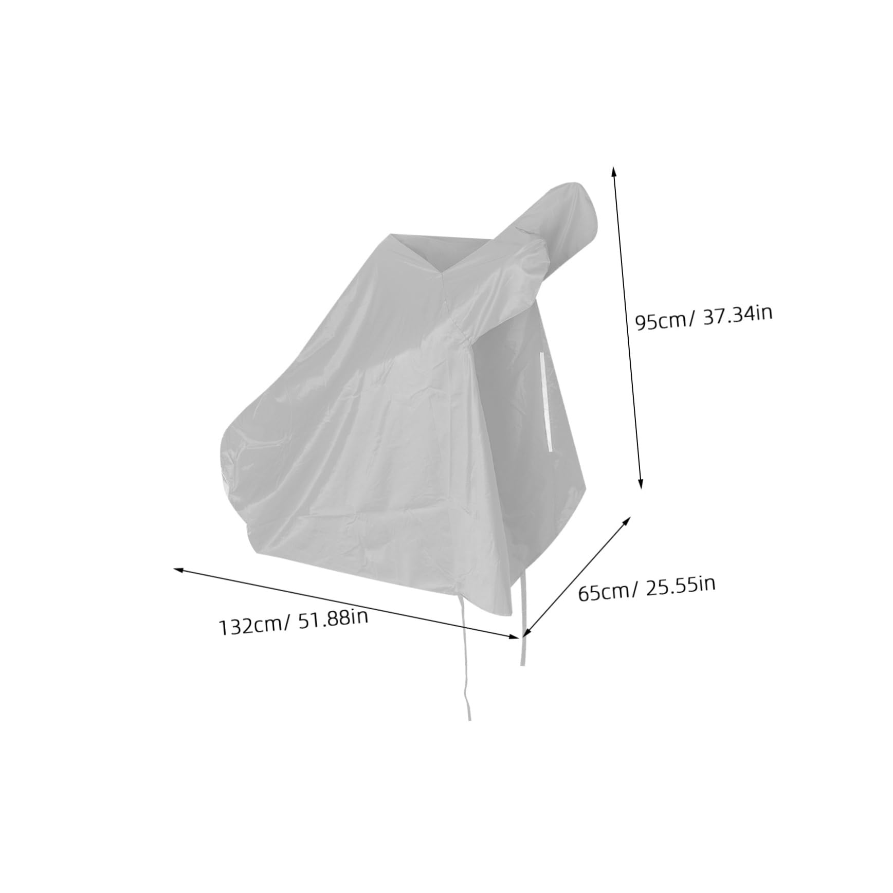 Housse de Protection pour Moto Imperméable en Tissu Oxford 3XL | Gris, Lot de 1, Protection Anti-poussière et Solaire, pour Vélo ou Trottinette Électrique