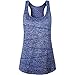 Produktbild Fenverk Damen Sport Tanktop, Damen Sport Tanktop, Sport Fitness Running Tops pro ärmellos Quick Dry Training Tank Tops(Blau,XXL)