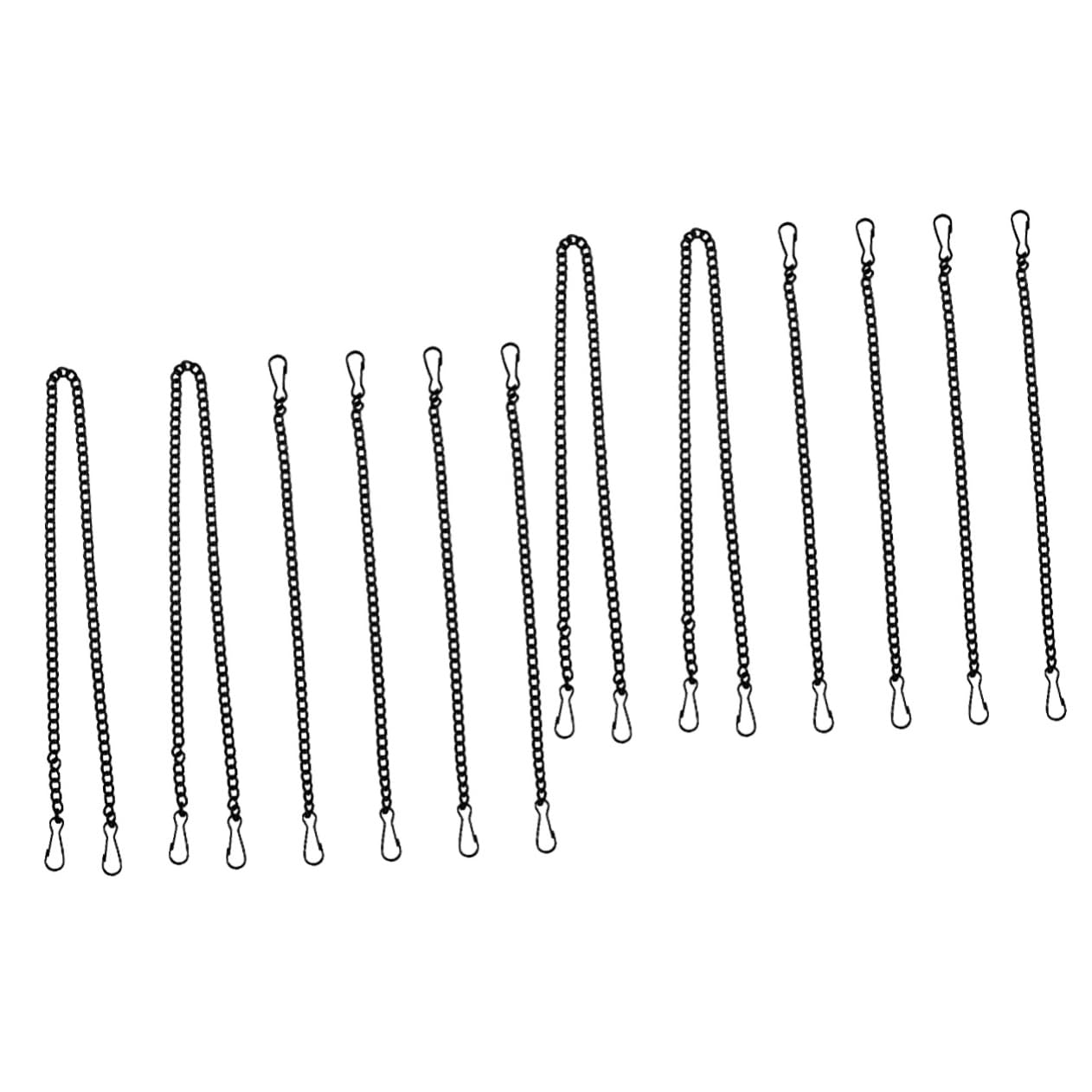 Operitacx 5sets Tag Chain Decorative Chains for Hanging Chain with Hook Chains for Hanging Plants Basket Hanging Chains Hanging Chains with Hooks Plant Hanging Chains Hook Chimes Black 6pcs*5