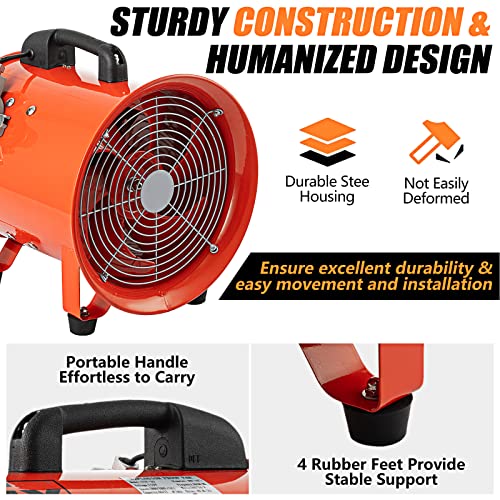 Explosion Proof Fan 12 Inch 550W Utility Blower Fan 2719 CFM Portable... - Image 4