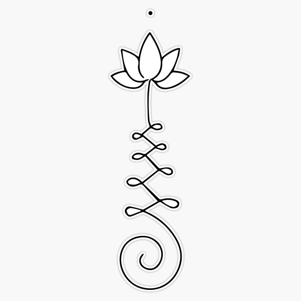 Evan Decals Unalome - Female Sticker Vinyl Bumper Sticker Decal Waterproof 5 inches EVAN-YOGA-STICKERS-363