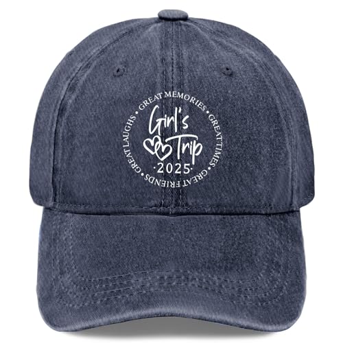 Girl’s Trip 2025 Summer Beach Weekend Vacation Hats for Womens Baseball Caps Vintage Washed Workout