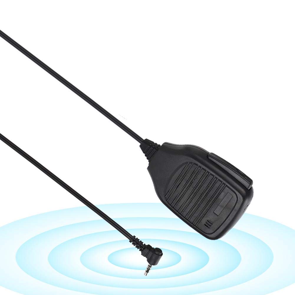 Microfono vivavoce portatile,Microfono per altoparlante Walkie Talkie da 3,5 mmcon filo in PU per Baofeng/Yaesu,Altoparlante radio bidirezionale Per la polizia,Personale di sicurezza,Guida,Pattuglia