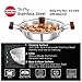 Hawkins 2.5 Litre Deep Fry Pan, Triply Stainless Steel Kadai with Glass Lid, Flat Bottom Induction Kadhai, Silver (SSD25G)
