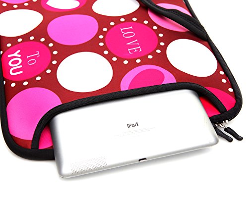 15.6-Inch Laptop Shoulder Bag Case Sleeve For 14 15" 15.6 Inch HP/Dell/Lenovo Red Heart4