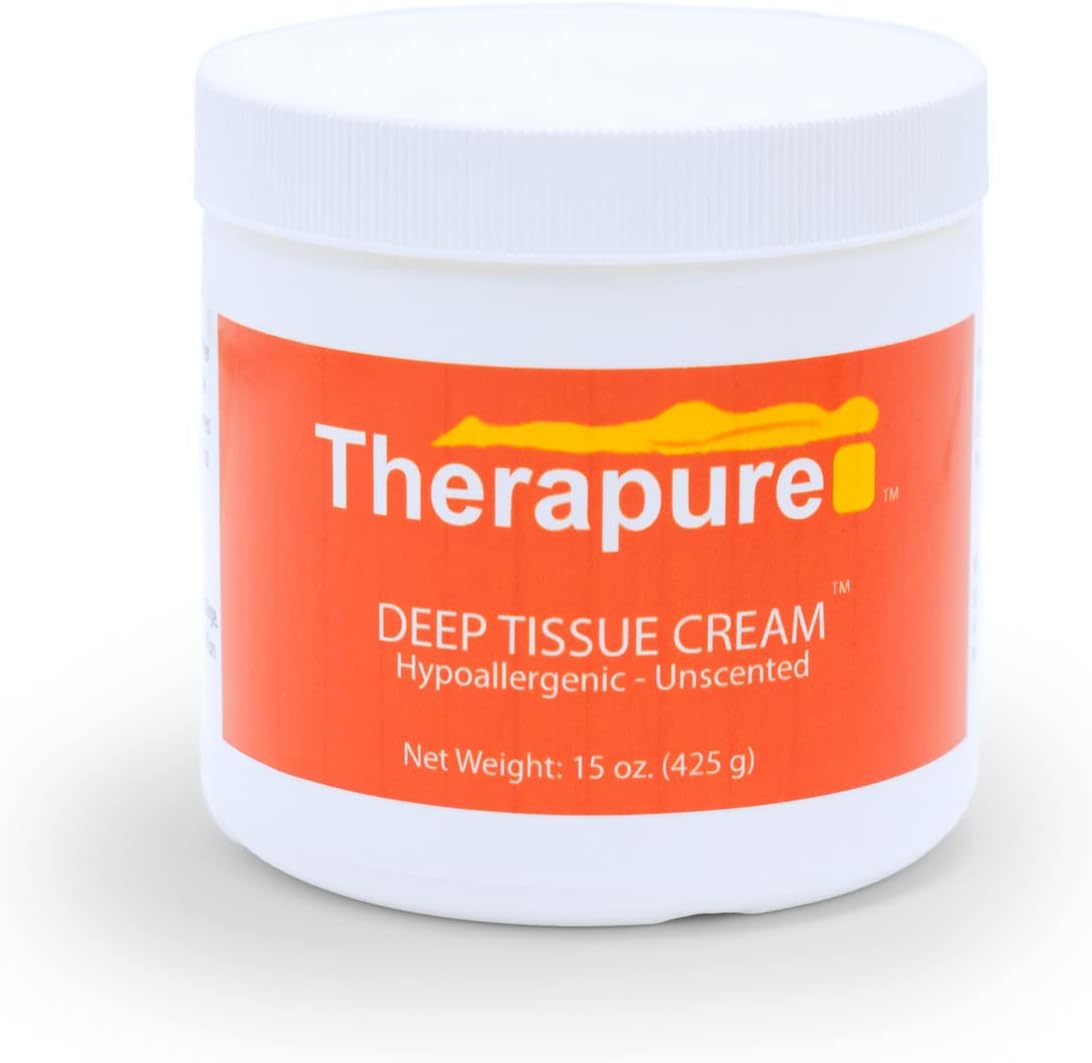 Deep Tissue Massage Cream by TheraPure 15 Oz.