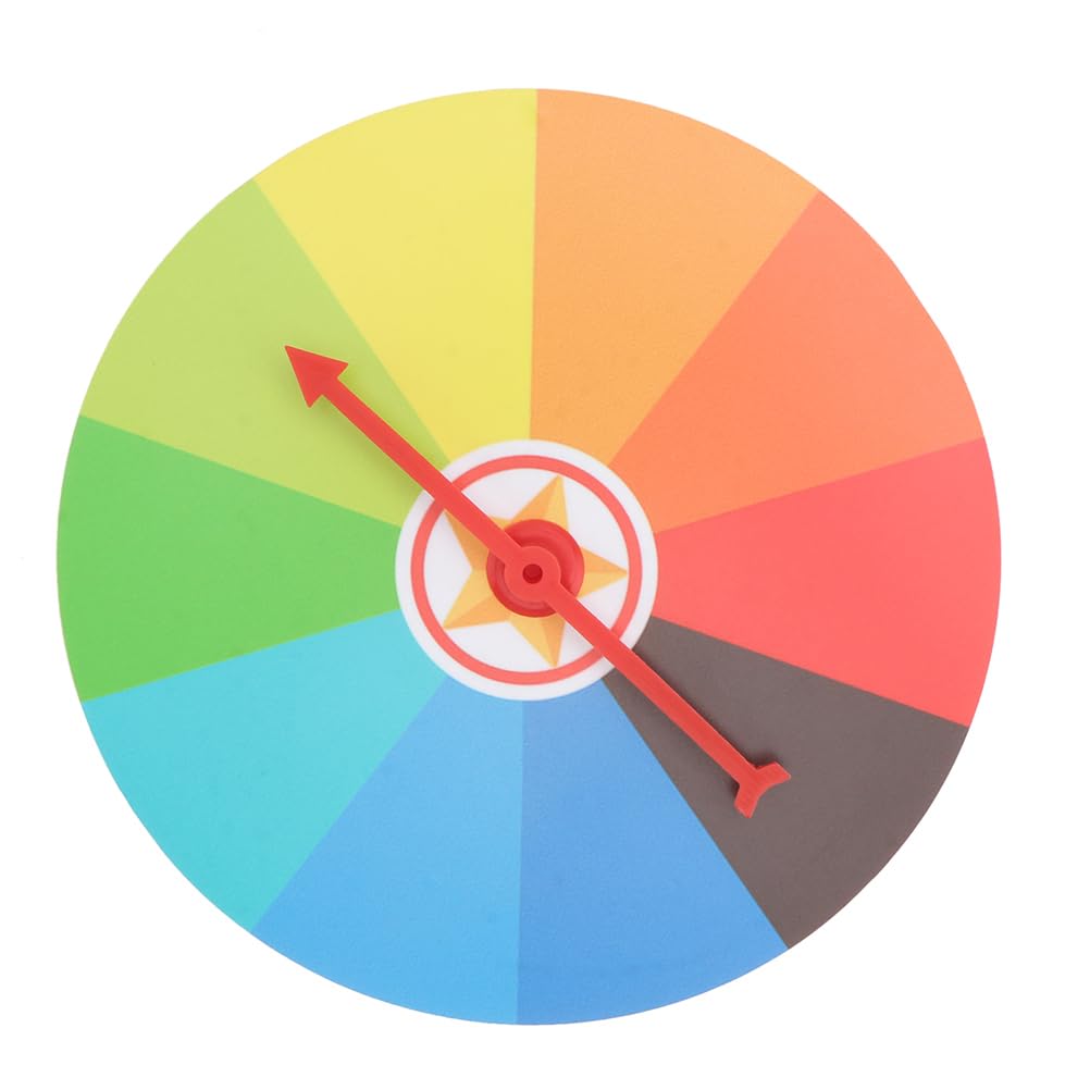 VALICLUD Spinning Wheel 7. 47-10 Color Slots Wheel of Fortune, Write on Erasable Whiteboard Surface, Easy Assembly (Colorful)