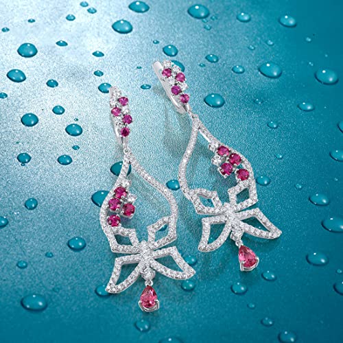 Santuzza 925 Sterling Silver Gemstone Plant Stud Earrings for Women3